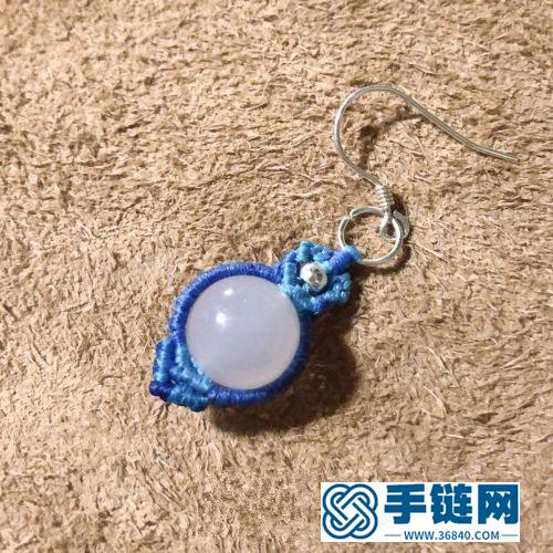 中国结扁蜡玉髓珠耳坠的编制方法