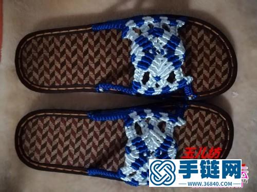 中国结男士纵横天下凉拖的编织教程