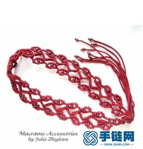 中国结玉线小叶子手链的详细制作图解
