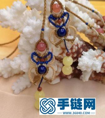 中国结扁蜡彩金尾扣的编制方法