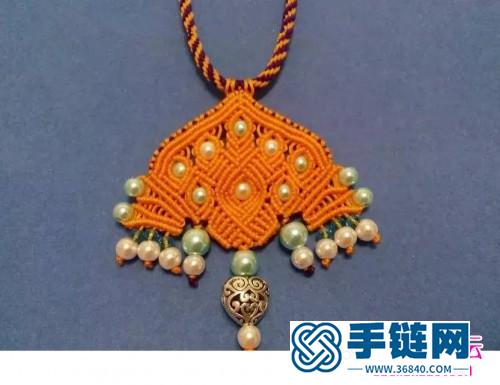 绳编印度风挂珠项链的详细编制图解