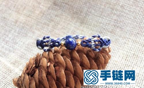 中国结扁蜡青金石手绳的详细编制方法