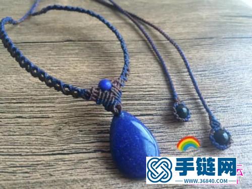 简款挂石吊坠挂绳的详细编织图解
