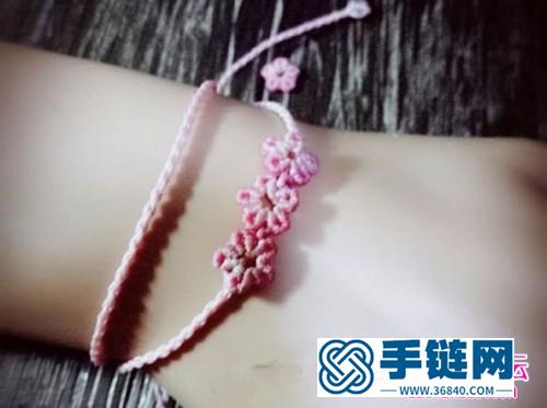 绳编十里桃花主题手链的详细编织教程