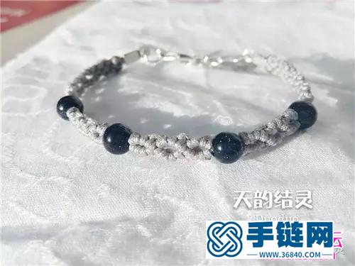 细款斜卷结手链的制作方法