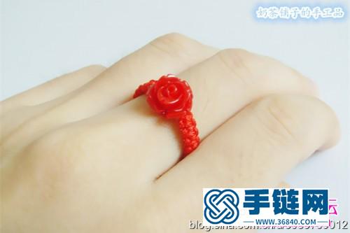 红绳戒指编法图解，教你怎样用红绳编戒指！