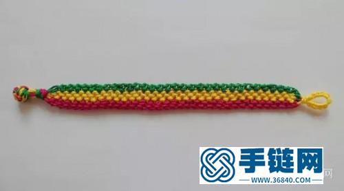 中国结编织制作三色手绳方法图解