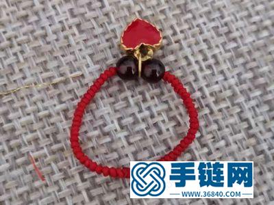 简单的编法饰物_简单DIY红色编绳戒指 