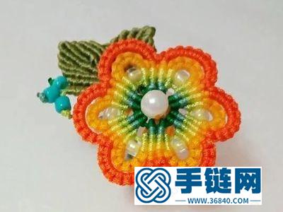 手工编法彩虹花朵_好漂亮的编绳丝巾扣方法 