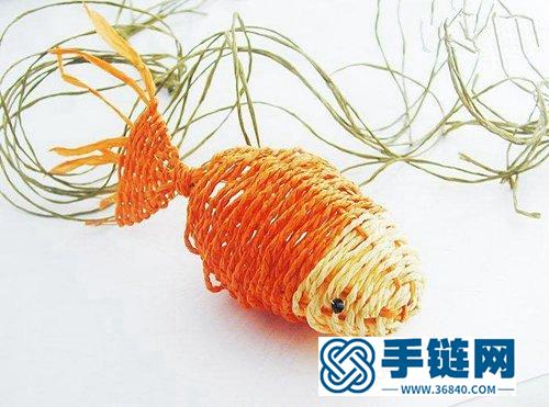 绳编金鱼的DIY图解 金鱼的手工编织方法