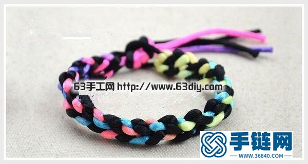 多彩的手工编绳手链编织教程