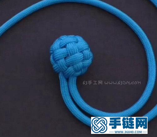 用绳子编小球 装饰小球绳编手工教程