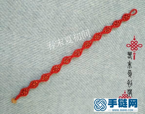 仿穿珠手绳教程