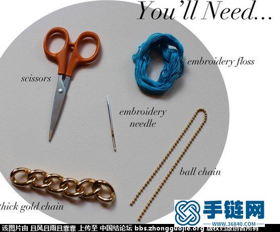 从其他网站上看到的超闪亮金属手链，感谢结艺网原创