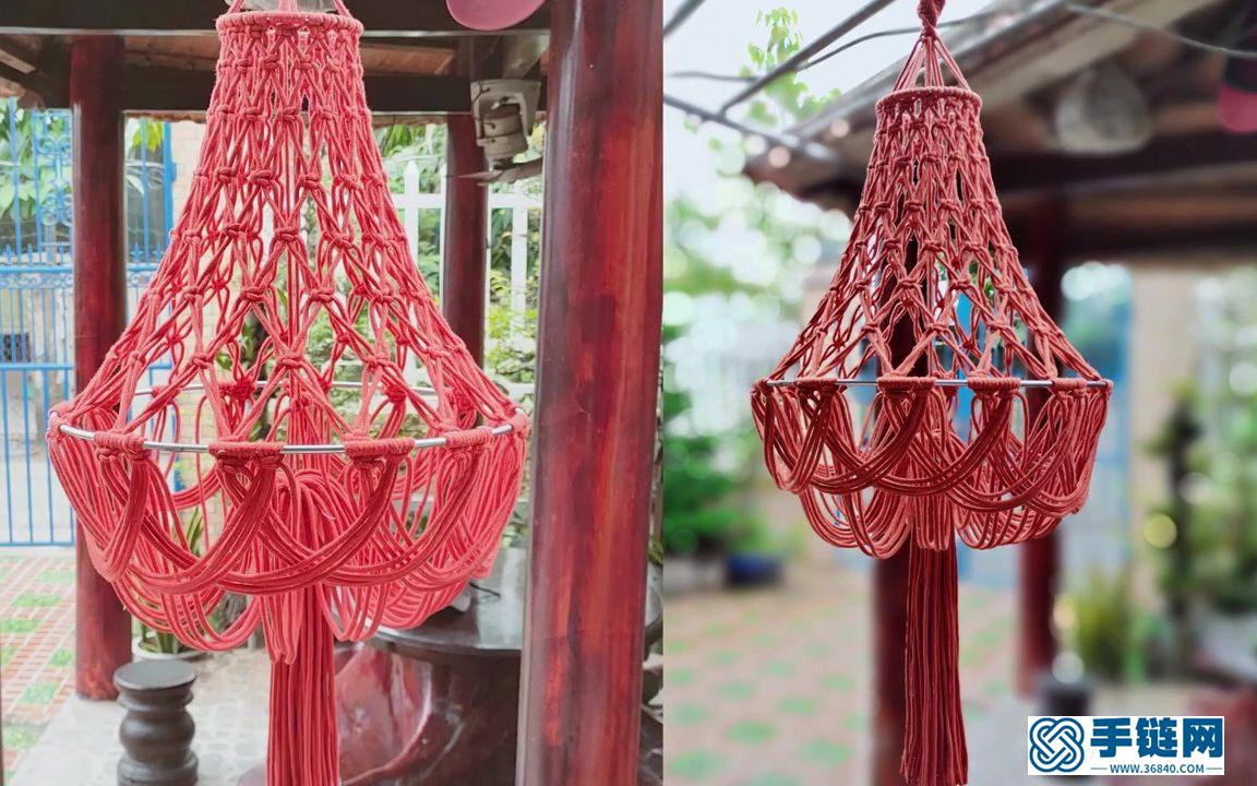 Macrame编织灯罩装饰，想要中国风的家居美物？换个颜色试试看吧