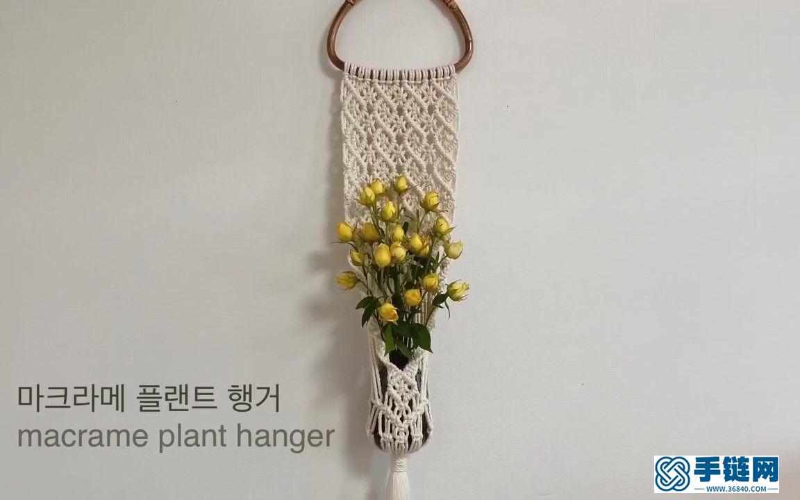Macrame编织植物吊篮，挂在墙上的惬意风景