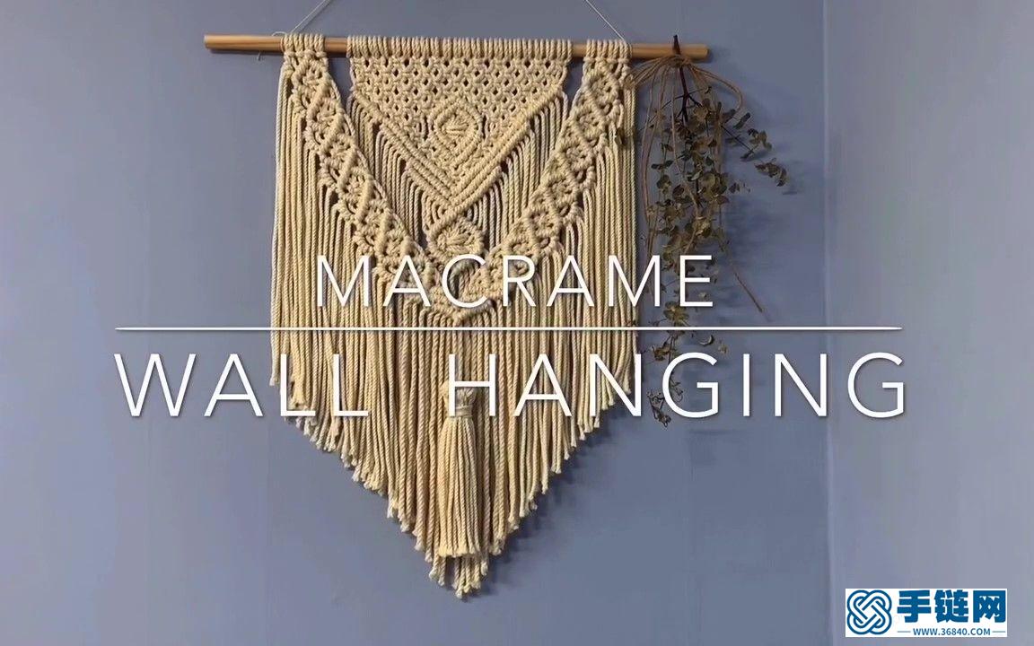  Macrame编织波西米亚挂毯装饰
