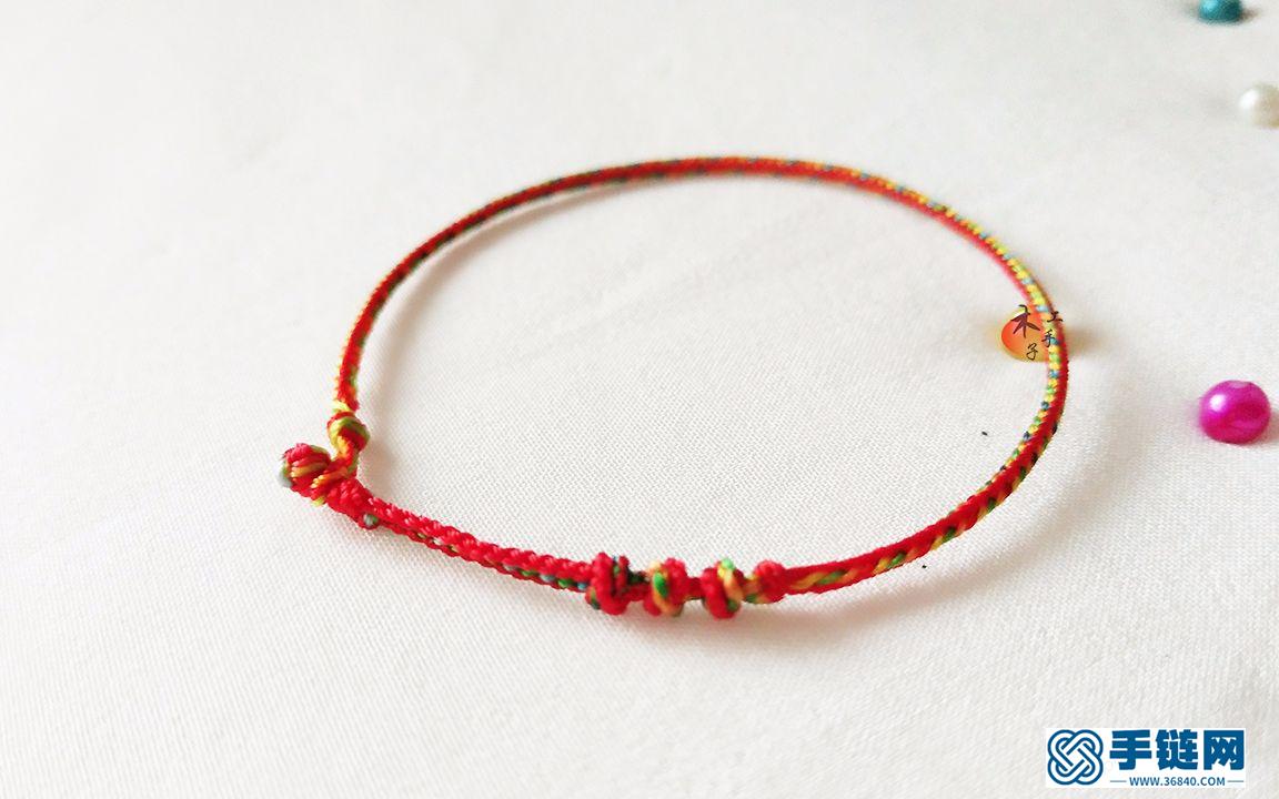八股辫红绳编织技巧，也可用于编发
