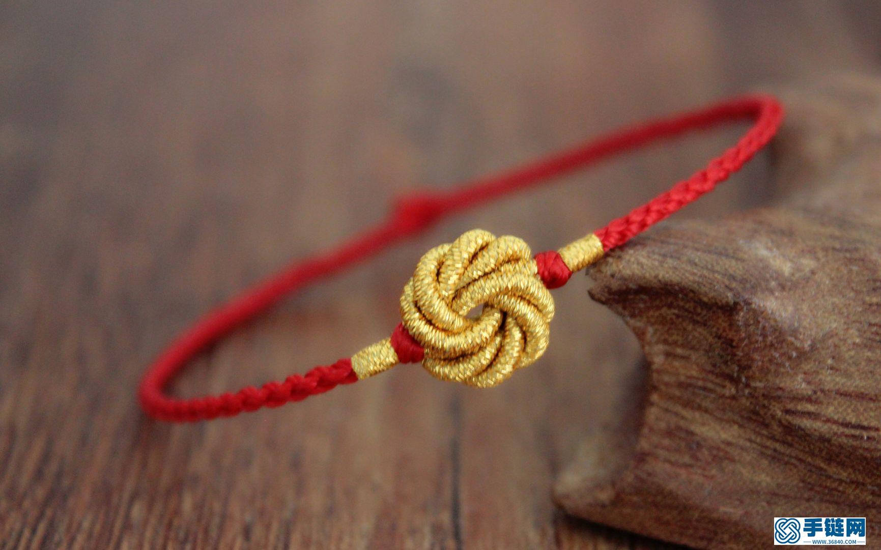古典红绳系列之曼陀罗结 本命年手绳DIY教程 细细小小的很美腻