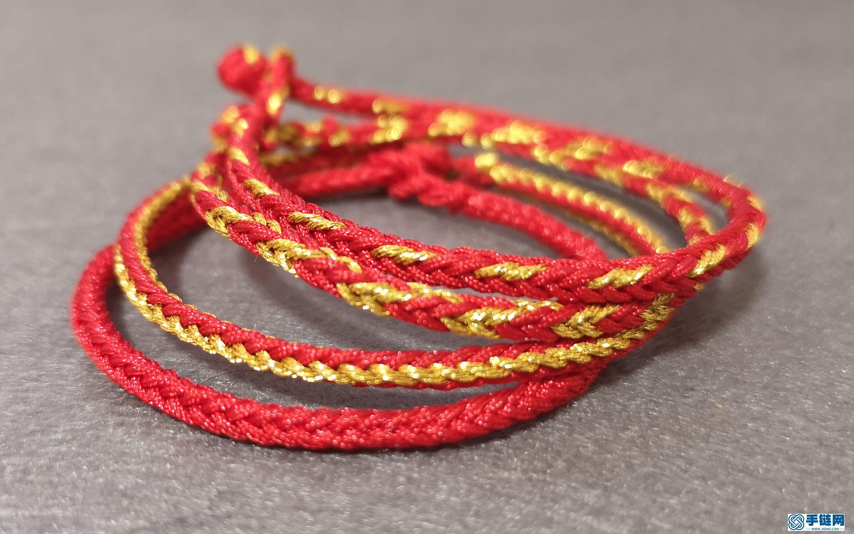 冬天了，给自己编一条红绳戴吧，不同花色一种编法，一看就会