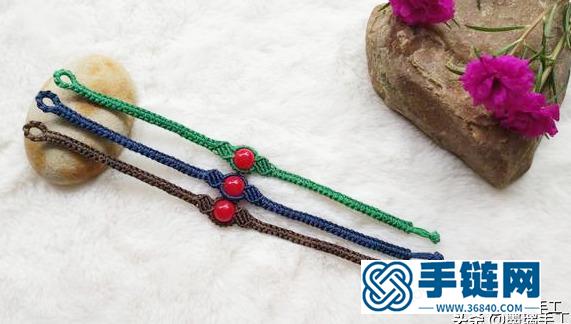 DIY手工制作编织创意包珠编绳个性手链教程