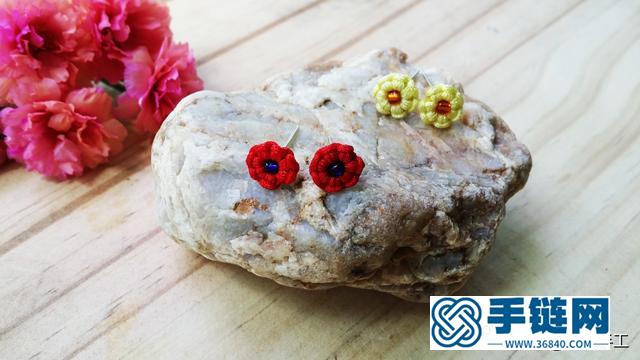 编绳耳饰教程，送妈妈手工的礼物