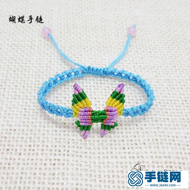 22种手链编织教程图解之一,蝴蝶手链编法